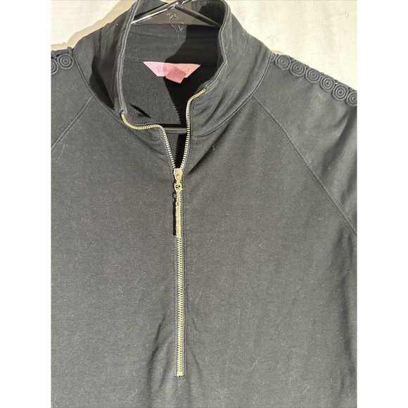 Lily Pulitzer Embroided Popover Black XS - Picture 2 of 9